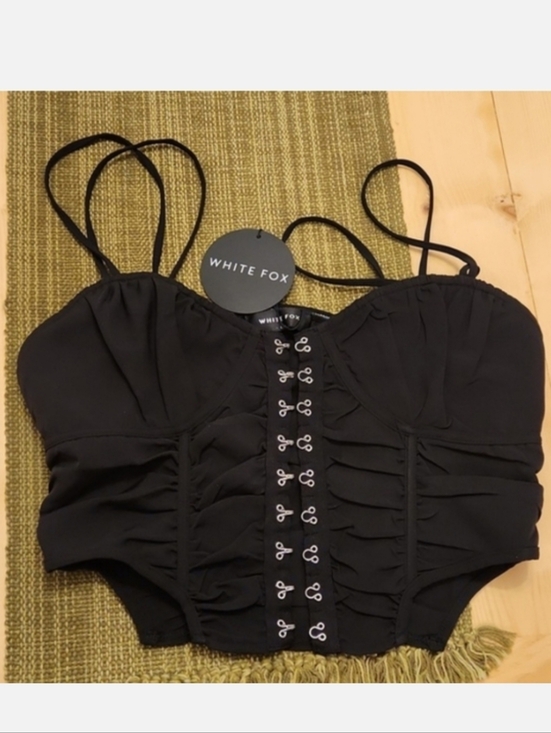 White Fox Boutique Tops - White Fox Stuck In My Ways Bustier Corset Goth Black Size L